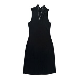 Cotton Citizen Black Zip-Up Mini Dress